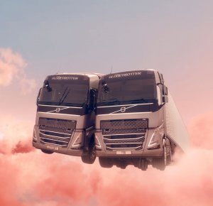 Twee Volvo-trucks vallen halsoverkop voor elkaar in nieuwe film