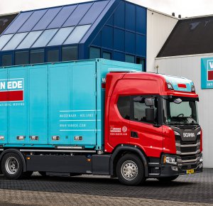 Van Ede loopt voorop met een Scania G320 PHEV