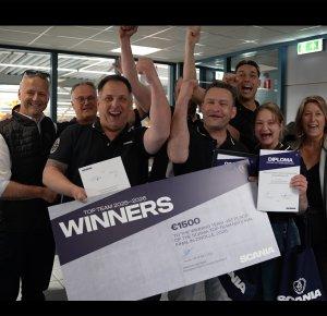 Technici van Scania Den Bosch zijn in 2025 de beste Scaniamonteurs van Nederland